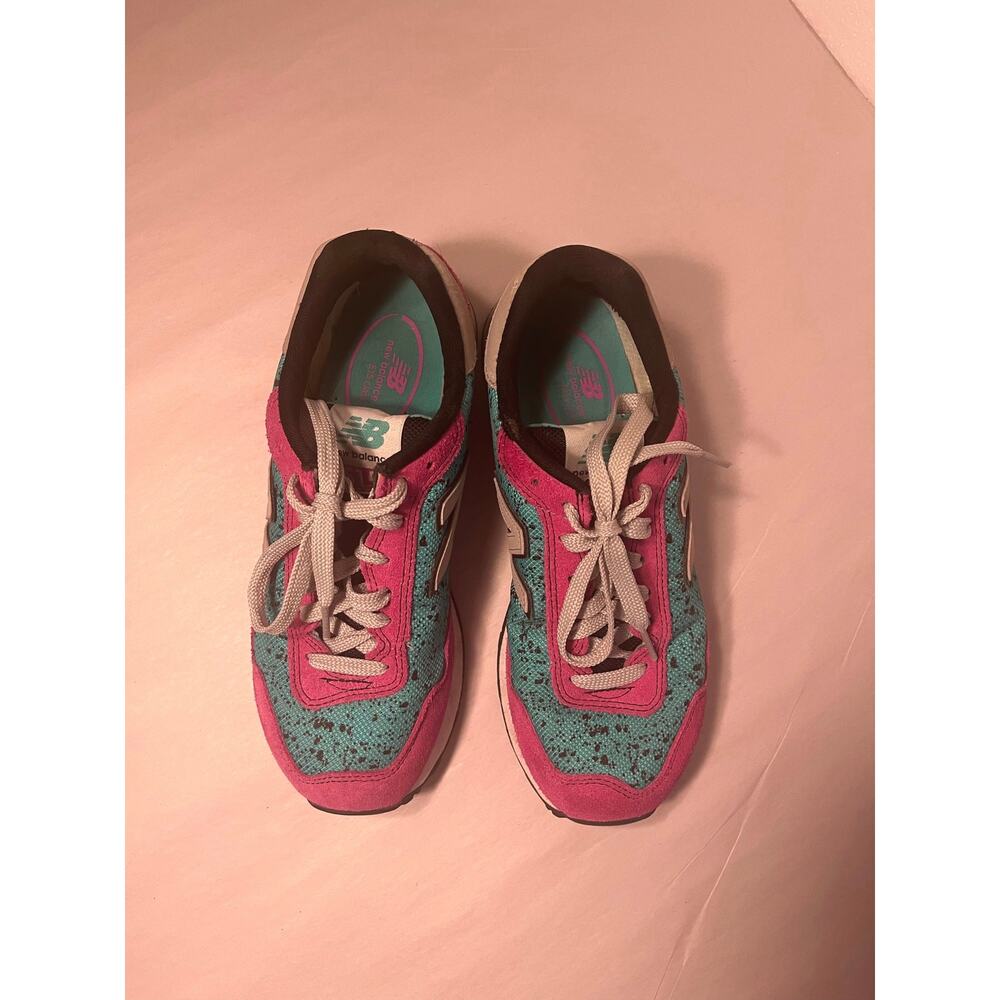 New Balance X UO 515 Airbrush Graffiti Running Sneaker Teal & Pink Women's sz. 8 - Picture 3 of 11